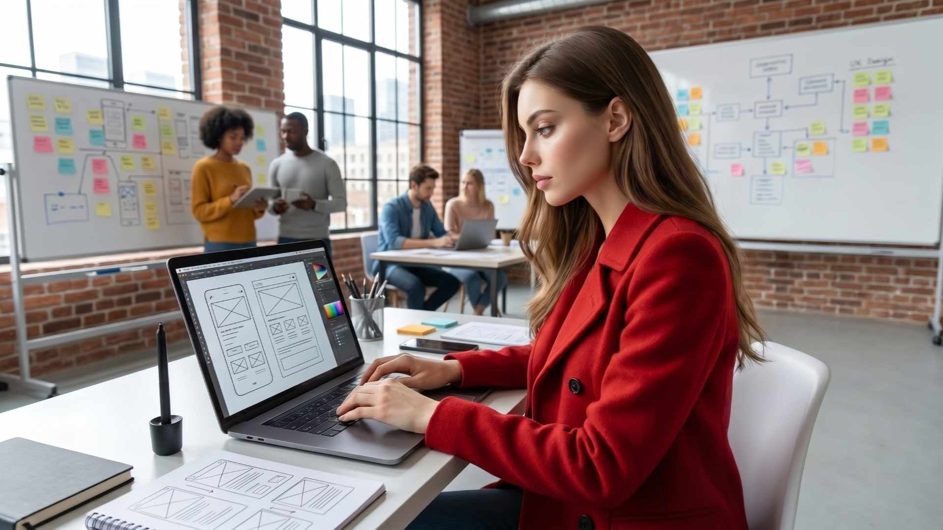 chica en oficina UX-UI